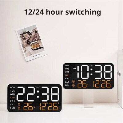 2025 Borderless Electronic Clock Multi Functional Hanging Du