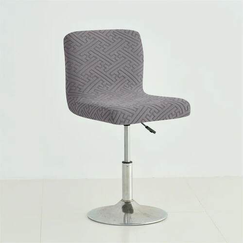 Jacquard Bar Chair Cover Stretch Short Back Bar Stool Covers