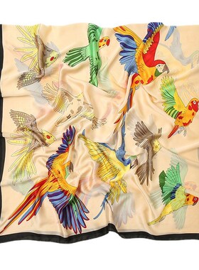 Spring Summer Autumn Floral Elegant HighEnd Imitation Silk S