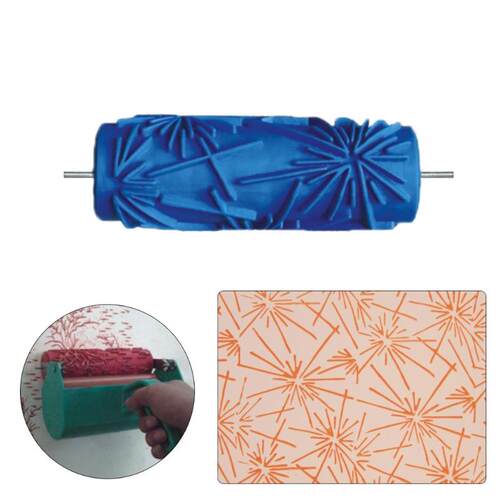 DIY painter Paint Roller Sleeve Wall Texture Stencil Brush P
