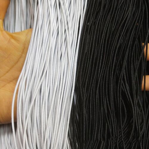 1/2/3/4/5/6MM White/black Strong Elastic Rope rubber band se