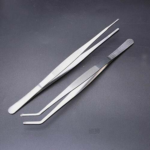 2Pcsset Multipopuse Stainless Steel Tweezers Highprecisio