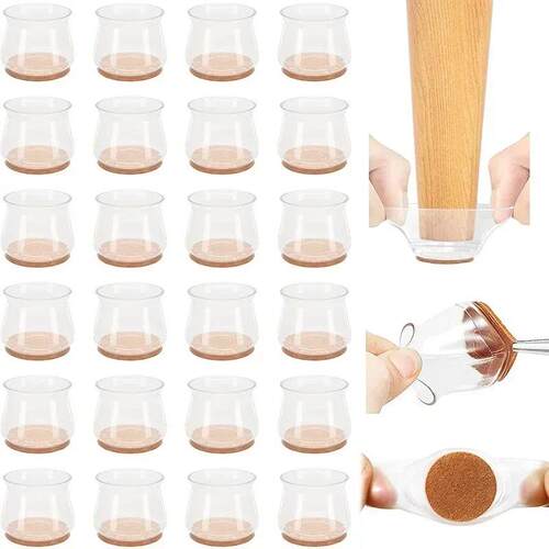 16/4pcs Chair Leg Caps Silicone Feet Protector Pads Furnitur