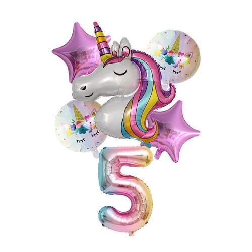 Unicorn Balloon 1st Birthday Party Decorations Kids Globo