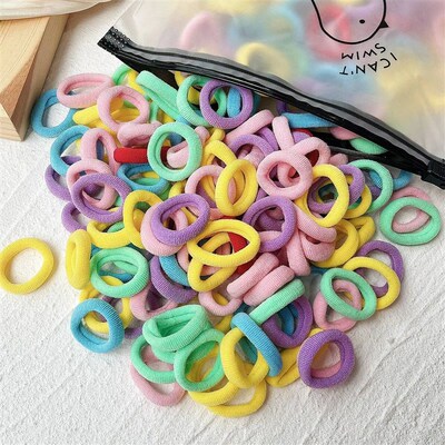 20/50pcs Kids Elastic Hair Bands Girls Sweets Scrunchie Rubb