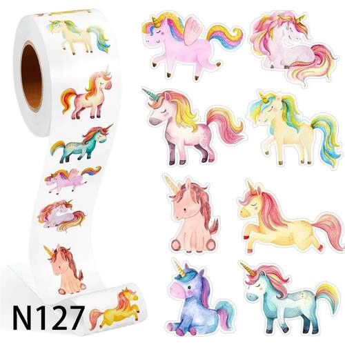 New Dinosaur cute Round Animal Cartoon Stickers Teachers and