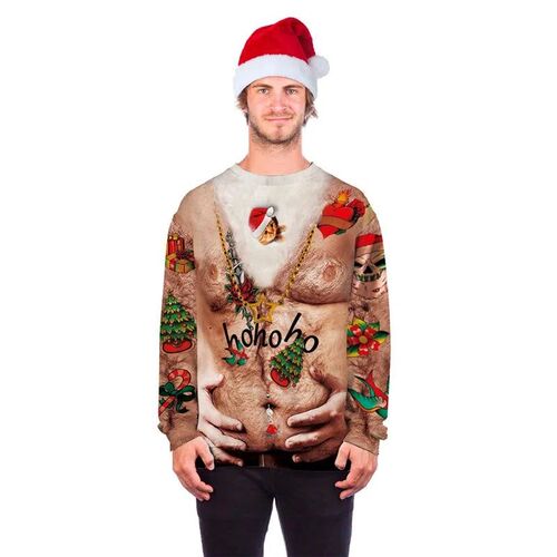 Unisex Ugly Christmas Sweater For Men Women 3D Funny Print P