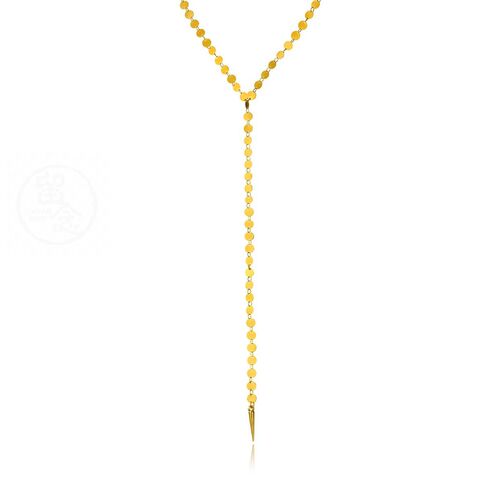 。Simple and fashionable womens alloy wafer Neckl pointed c