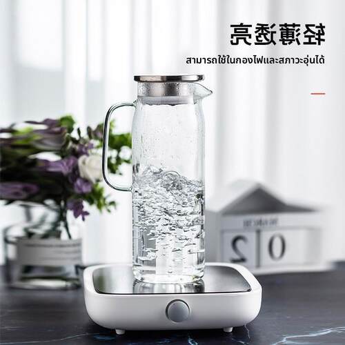 heat-resistin Glass Jug with Lid Ice Tea Water juice cup set