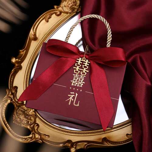 Ribbon Portable Candy Bag Wedding Hand Gift Candy Box Specia