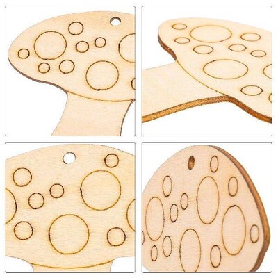 10 Pcs Mushroom Slices Rustic Decor Hanging Decorations