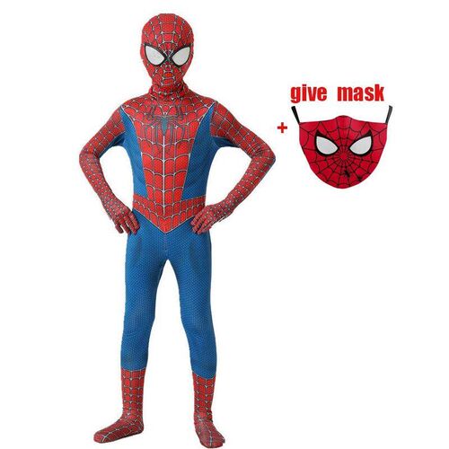 Kids Superhero Spiderman Costume Set 3D Style Halloween Cosp