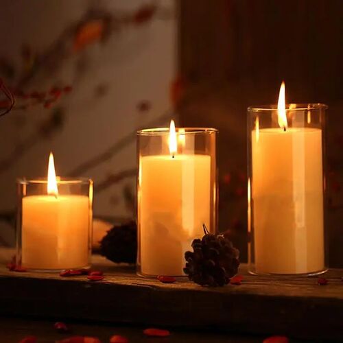3pcs Glass Candle Holder DIY Tea Light Glass Cup Candle Cup