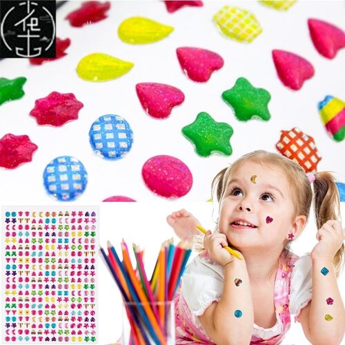 3D Gem Stickers Glitter Sparkle Crystal Sticker Stick on Ear