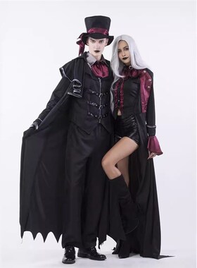 Halloween cosplay couple costume万圣节男女角色扮演吸血鬼服装