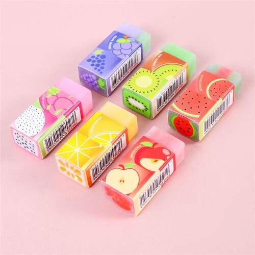Fruit Scented Latex-Free Erasers Kids Pencil stationery橡皮