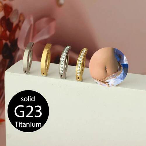 1PC 14G Implant Grade G23 Titanium Belly Button ring Clicker