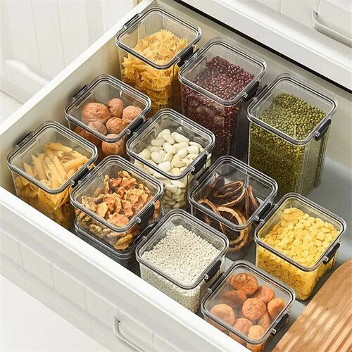 Transparent Storage Box Rectangular Stackable Food Grade Sea
