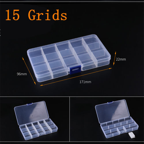 Adjustable 3-36 Grids Compartment Plastic Storage Box Jewelr