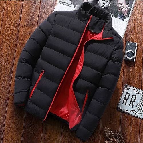 Winter Mens Parka Warm Wind Proof Stand Collar Long Sleeve