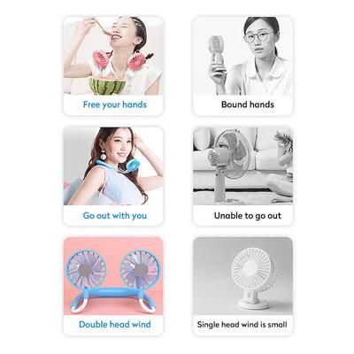 USB Portable Fan Cold Fan Hands Free Neck Fan Hanging Rechar