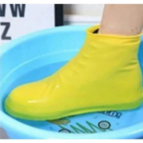 1 Pair Rubber Rain Boot Overshoes For Outdoor Use, Silicone