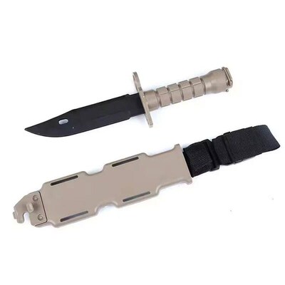Rubber Knife Training with Sheath, Fake plastic dagger, Flex