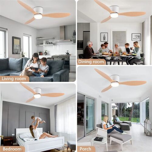 Ceiling Fan with LED Light DC motor 52 inch Large Air Volume