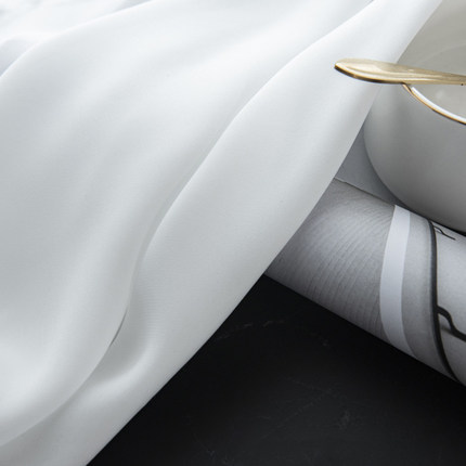 天丝绒百叶纱幻影纱人字纹透光不透人纱帘卧室客厅阳台电动窗帘