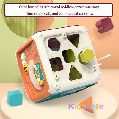 Baby Activity Cube Toddler Toys 7 in 1 Educational Shape Sor