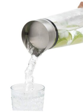 1L/1.5L Thickened Glass Water Bottle With Stainless Steel Li