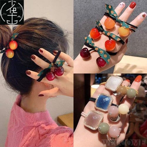 korean web celebrity hair string rubber band hair rope