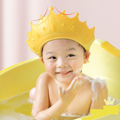 Adjustable Baby Swim Cap Bath Shampoo Eye Protection Head Sh