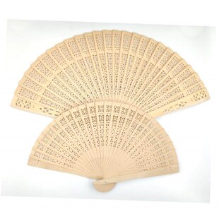 50Pcs Personalized Engraved Wood Folding Hand Fan Wedding Pe