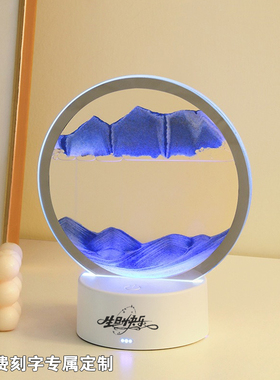 流沙画小夜灯摆件酒吧咖啡厅玄关桌面创意家居装饰乔迁新居小礼品