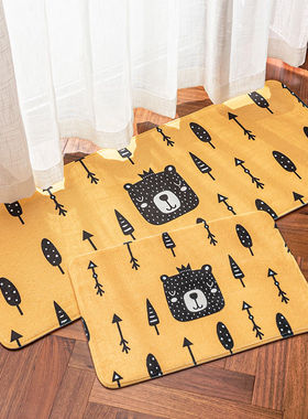 Absorbent felt bedroom entrance door mat bathroom rug carpet