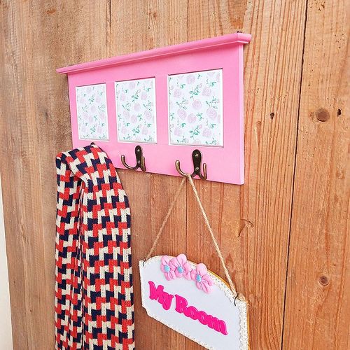 公主玄关衣帽架钥匙挂钩创意木质韩式挂衣架墙面挂架房间装饰壁挂