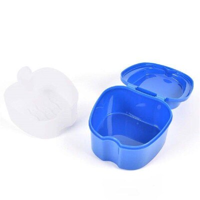 1pcs Full Denture Bath Box With Hanging Net Container