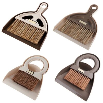 Mini Dustpan and Broom Set 1 x Broom Brush + 1 x Dustpan for