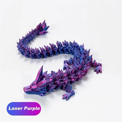 3D Printed Gem Articulated Dragon Rotatable 3D Dragon Toy My