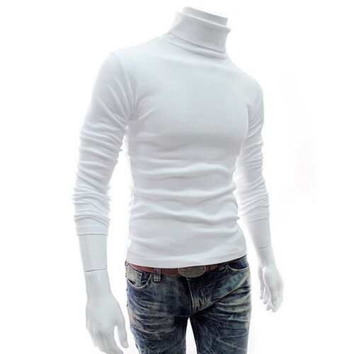 New Mens Slim Turtleneck Long Sleeve ops Pullover Warm Sret