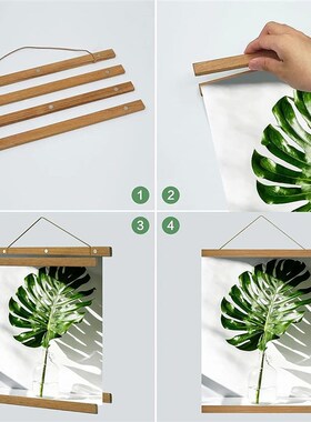 1PC Magnetic Wooden Picture Poster Hanger Frames Photos Wall
