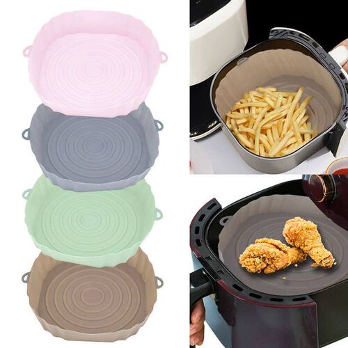 AirFryer Reusable Pot Silicone Easy To Clean Oven For Round