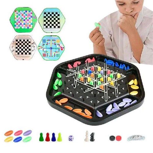 Flying Chess Game 4 In 1 Family Games For Kids And Adults