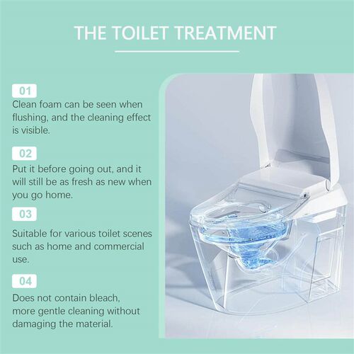 JUE FISH Toilet Cleaner - Drop-in Tank Automatic Foam Releas