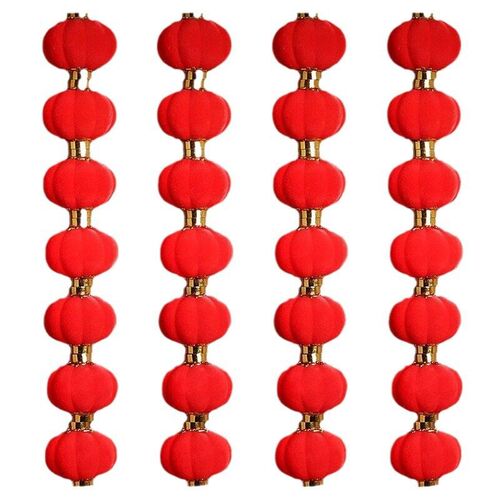 Little Red Lantern Pendant New Year 2025 New Flocking Spring