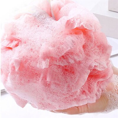 Large Size Bath Shower Loofah Sponge Pouf Body Wash Scrubber
