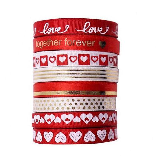 8Pcs Red Ribbon For Valentines Day Decorations Ribbons For