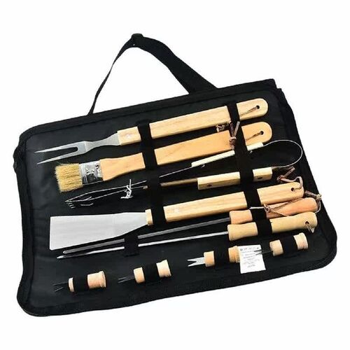 10x Portable BBQ Grill Tools Set Barbecue Utensils Kit