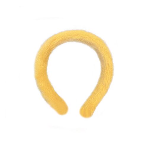 Vintage Sweet Solid Color Plush Headband Candy Color Wide He